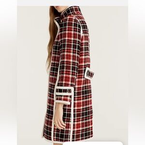 J. Crew Collection Car Coat In Winter Plaid Italian Stadium-Cloth Wool